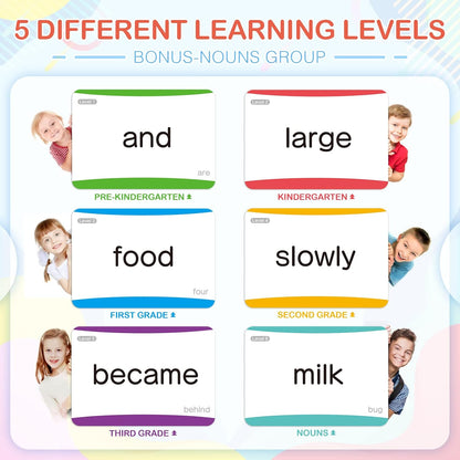 SpringFlower 712 Sight Words Flash Card,600 Dolch & Fry High Frequency Sight Word,112 Phonic Flash Cards for Kindergarten Homeschool Supplies Games for Kids Pre-K, Kindergarten, 1st, 2nd, 3rd Grade