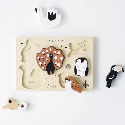 Wee Gallery Wooden Puzzles for Toddlers 1-3 – Count to Ten Ladybugs Toddler Puzzle, Puzzles for 1 Year Old & Up, Wooden Toddler Puzzle for Fine Motor Skills & Early Number Learning