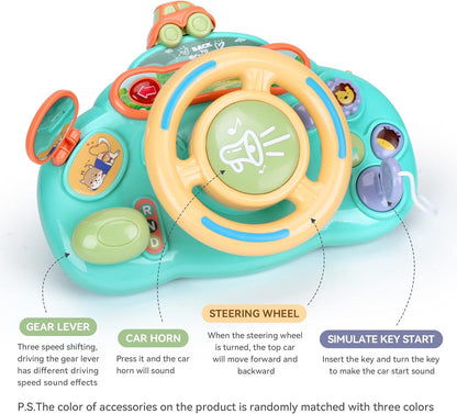 Caterbe Steering Wheel for Toddlers Toys, Baby Montessori Toy for Educational Gift