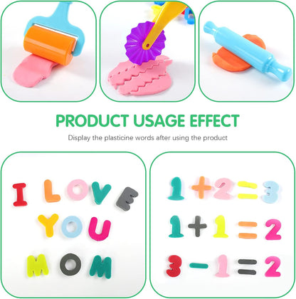 36-Piece Dough Tool Set for Kids Ages 3-8 – Includes Animal Cutters, Rolling Pins, Rollers, Random Colors
