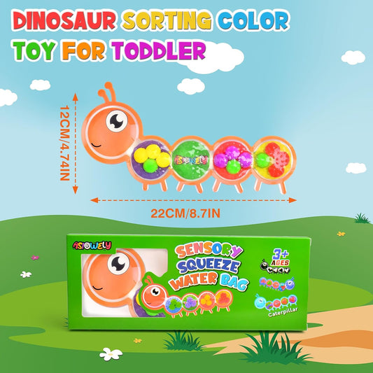 4Pcs Color Sorting Sensory Toys for Kids with Autism Toddler Toys for Airplane Travel Road Trip Preschool Montessori Toys Fine Motor Skills Easter Basket Stuffers Gifts for Kids Boys Girls