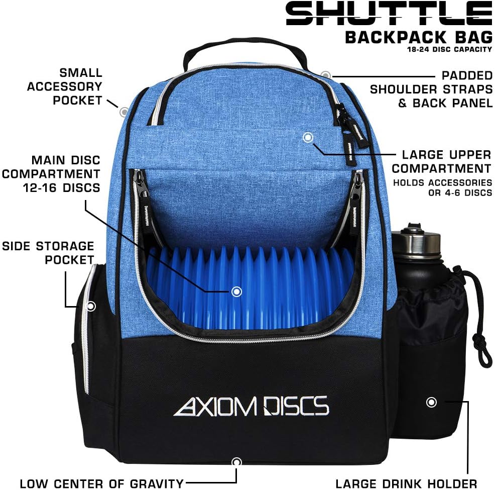 Axiom Discs Shuttle Disc Golf Backpack Bag (Choose Your Style and Color)