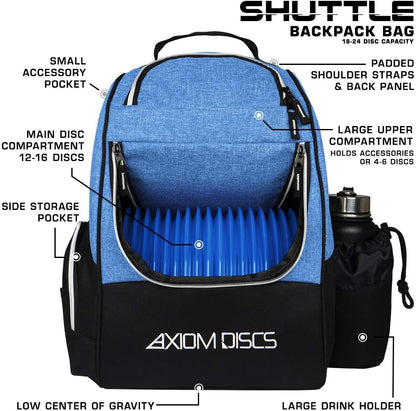 Axiom Discs Shuttle Disc Golf Backpack Bag (Choose Your Style and Color)