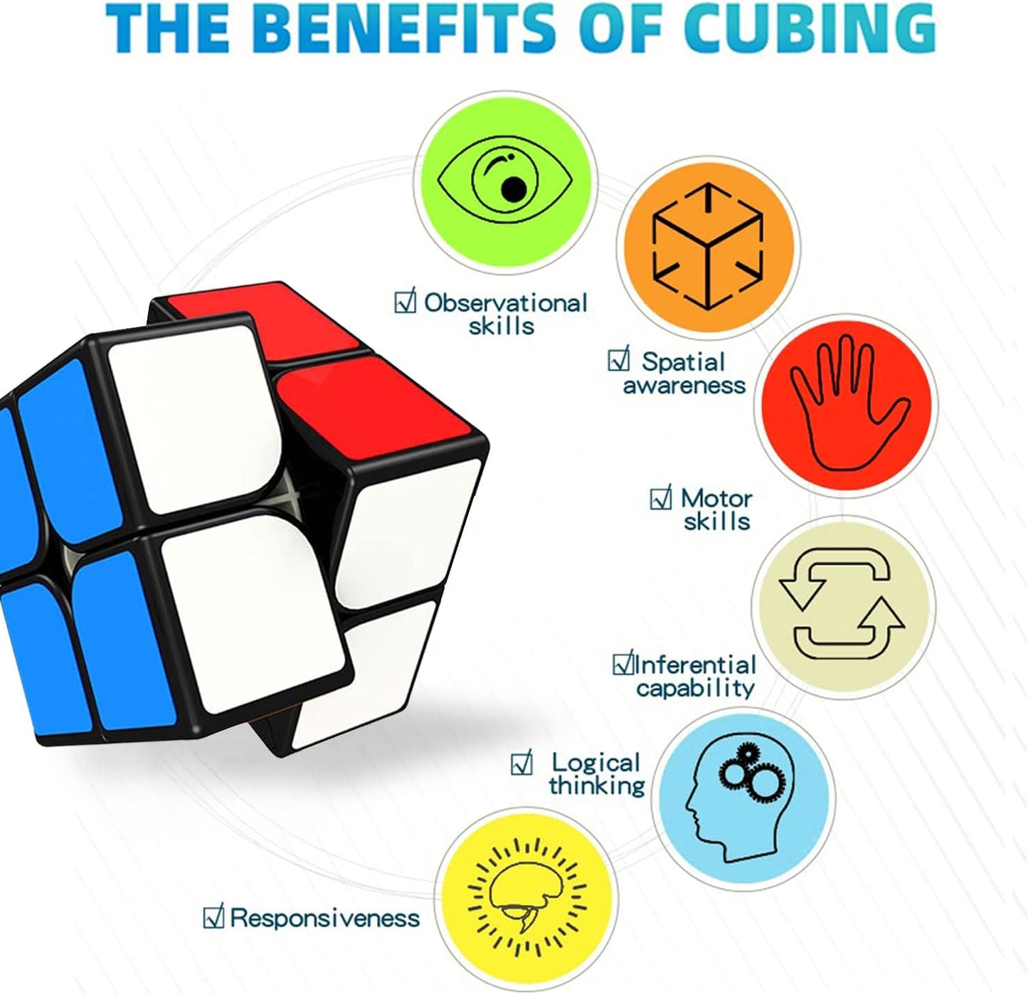 2x2 Cube Toys Puzzle, Black