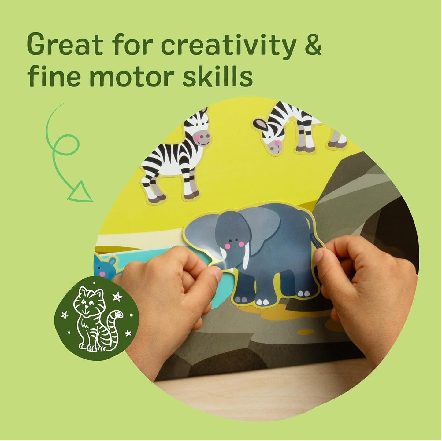 Melissa & Doug Reusable Sticker Pad: Habitats - 150+ Stickers Kids Animal Activities, Restickable Animals Sticker Book, Animal Habitats Removable Stickers for Kids Ages 4+ - FSC-Certified Materials