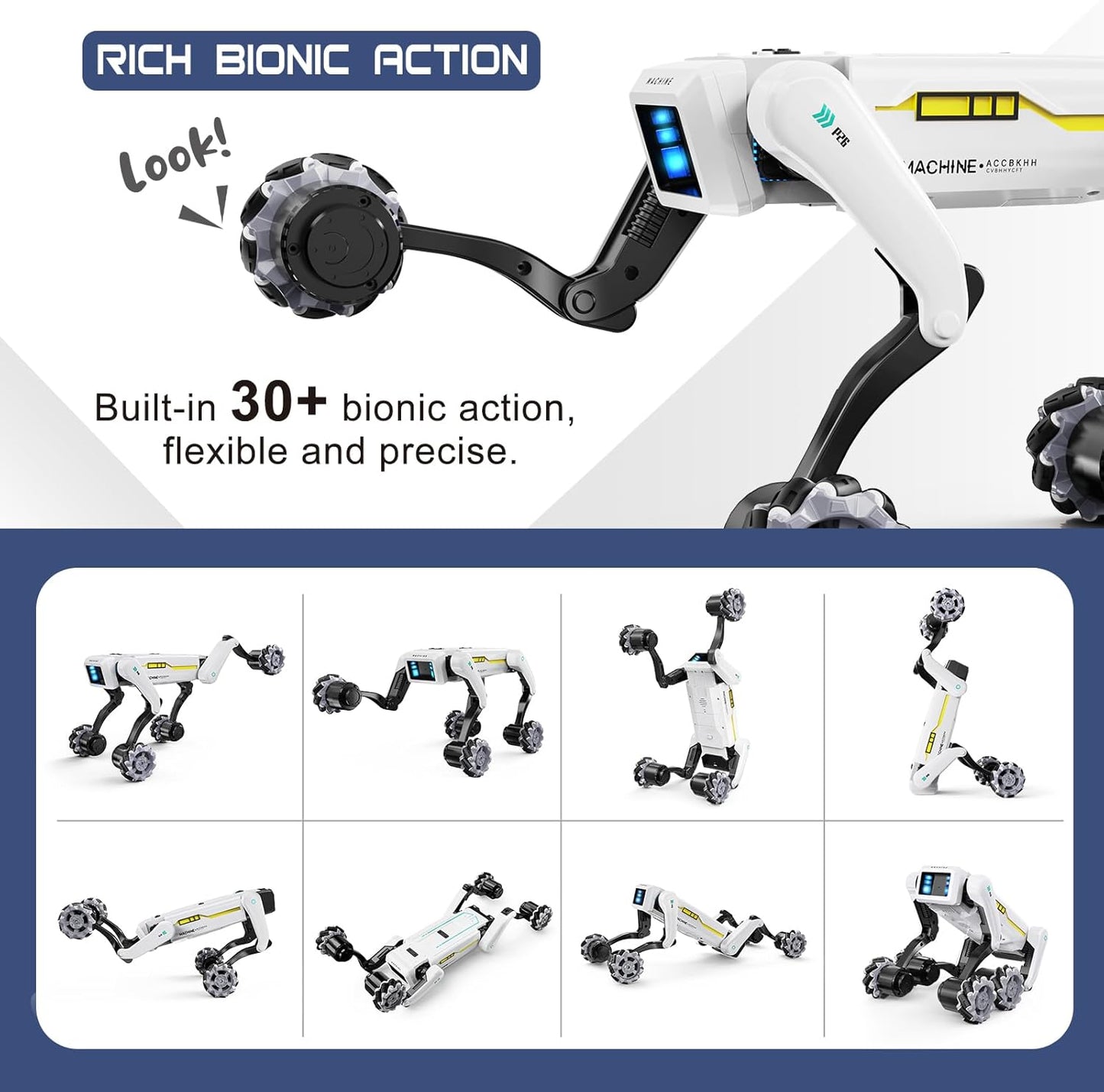 Smart Robot Dog - Interactive STEM Pet with Voice Control, 30+ Actions & APP Programming, Durable Design for Kids Age 6+ (Compatible with iOS/Android)