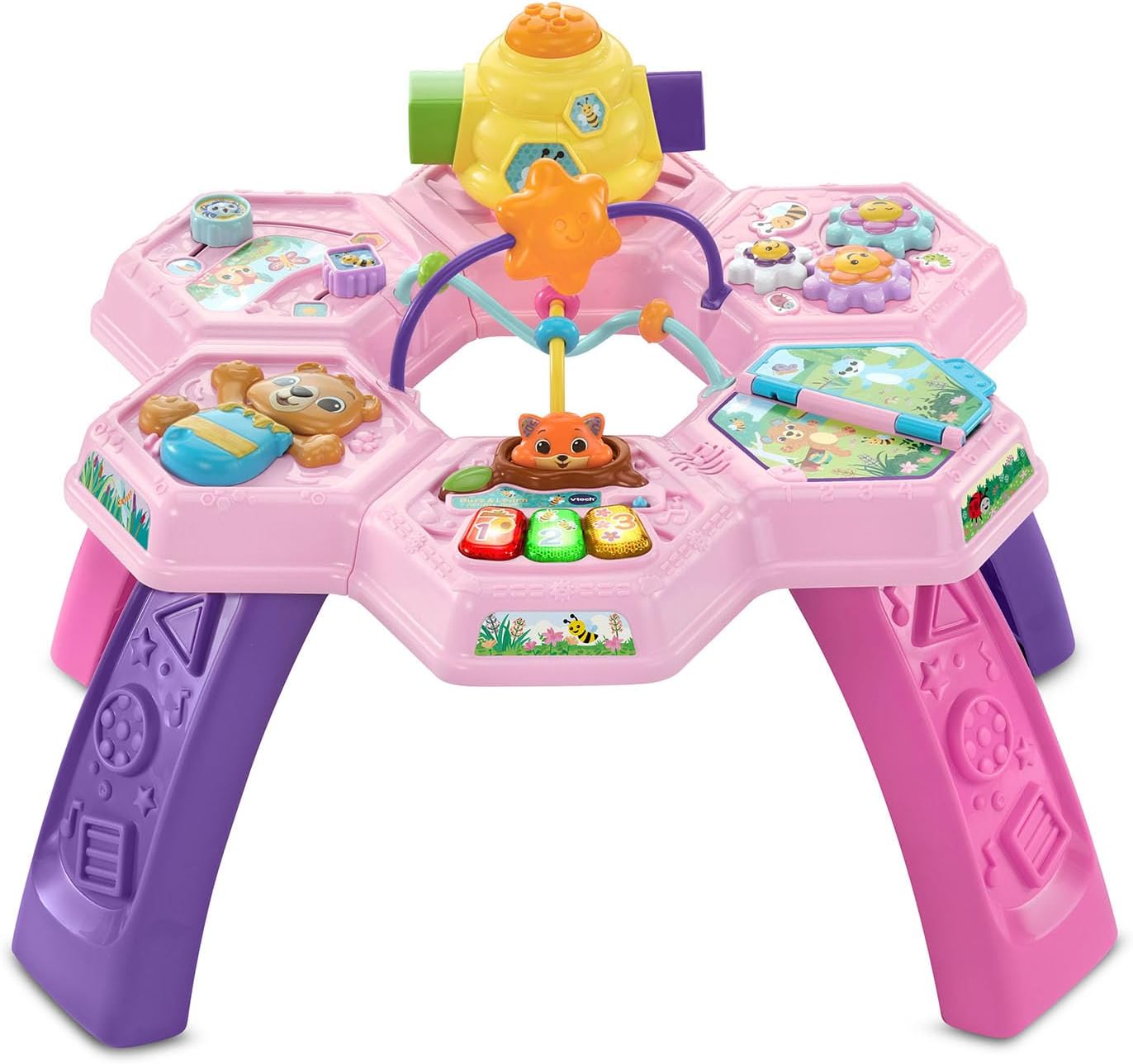 VTech Buzz and Learn Activity Table with Seven Interactive Play Zones, Blue