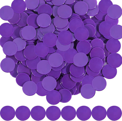 Coopay 200 Pieces 10 Colors 1-1/5 inch Plastic Learning Counters Disks Bingo Chip Counting Discs Markers for Math Practice and Poker Chips Game Tokens