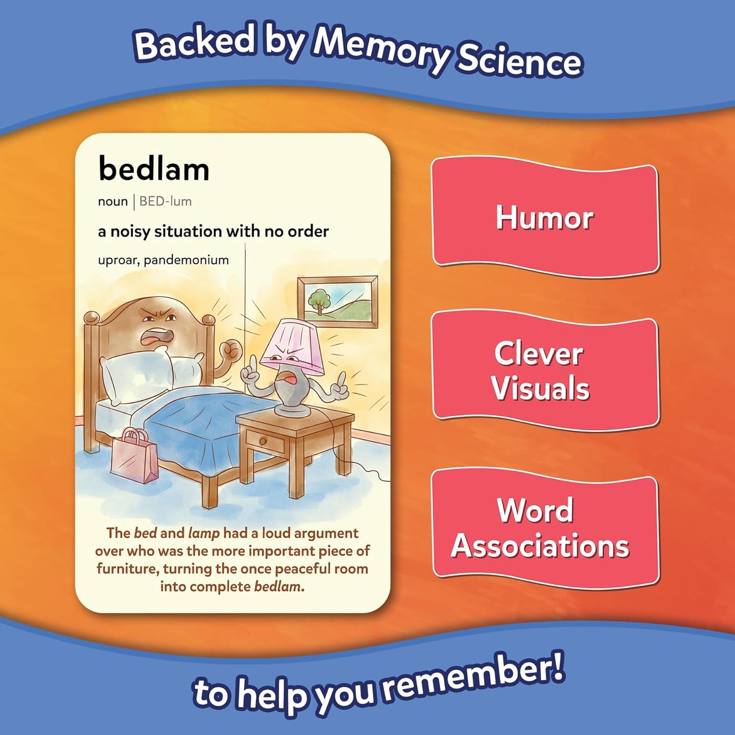 Skillmatics Vocabulary Flash Cards for Kids - Learn 100 Words with Wordplay, Visuals, & Soundplay, Educational Gift for Ages 8, 9, 10 & Up, Screen-Free Language Game