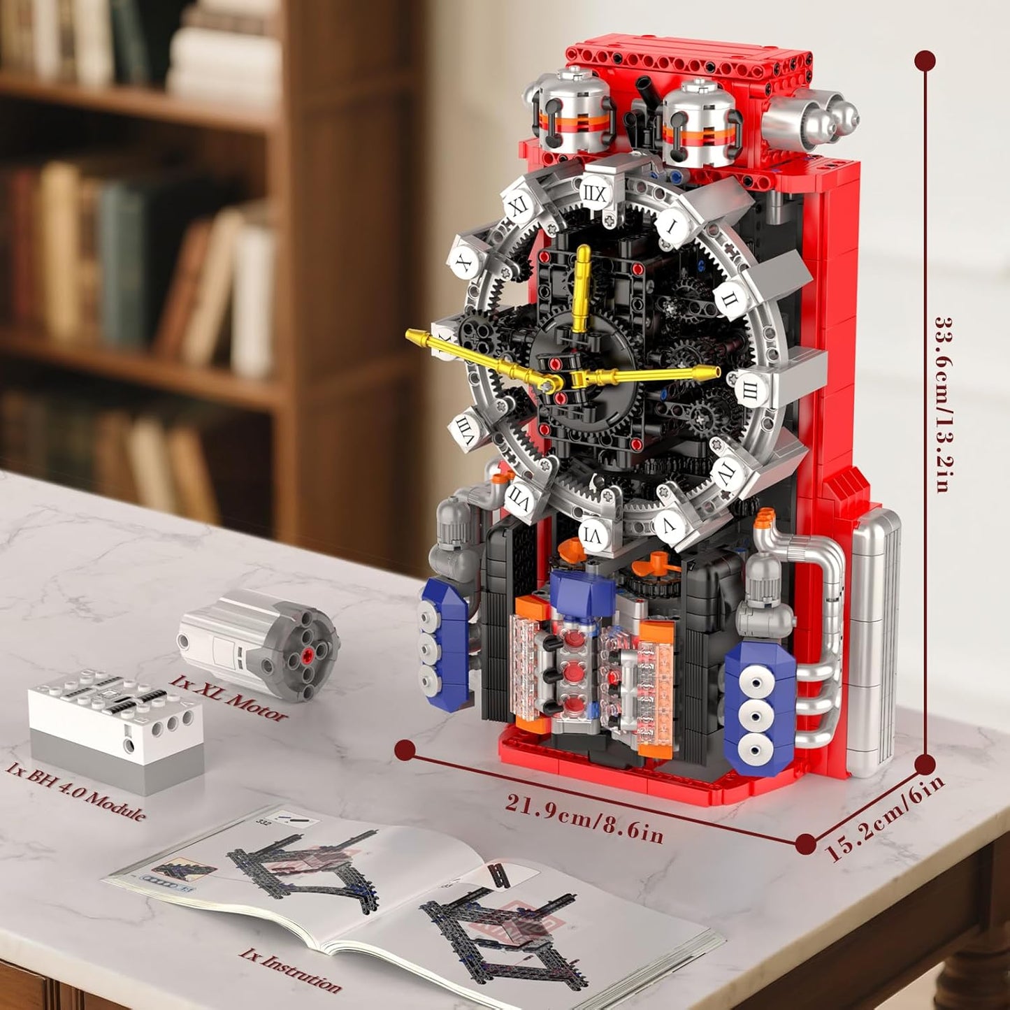 Mould King Cyberpunk Grand Clock Building Set 10160, 3675+ PCS Motorized DIY Clock Model with Mechanical Gears, APP Control & Real-Time Display, Advanced Engineering Toy for Adults & Teens 14+