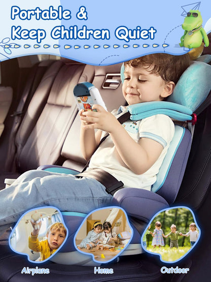 16-Piece Rotating Puzzles for Kids 4-6, Toddlers Puzzles 2-4, Road Trip, Airplane Activities Game, Travel Toys - Brain Teaser, Fine Motor Skills, Birthday Gifts Boys & Girls - Transportation