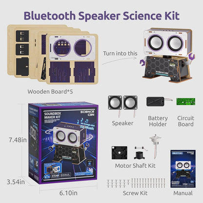 Science Can STEM Science Kit for Kids Age 8-12, DIY Electronics Guitar Building Kit, 3D Wooden Puzzles Musical Instruments, Engineering Kits Birthday Gift for Boys & Girls Ages 8+