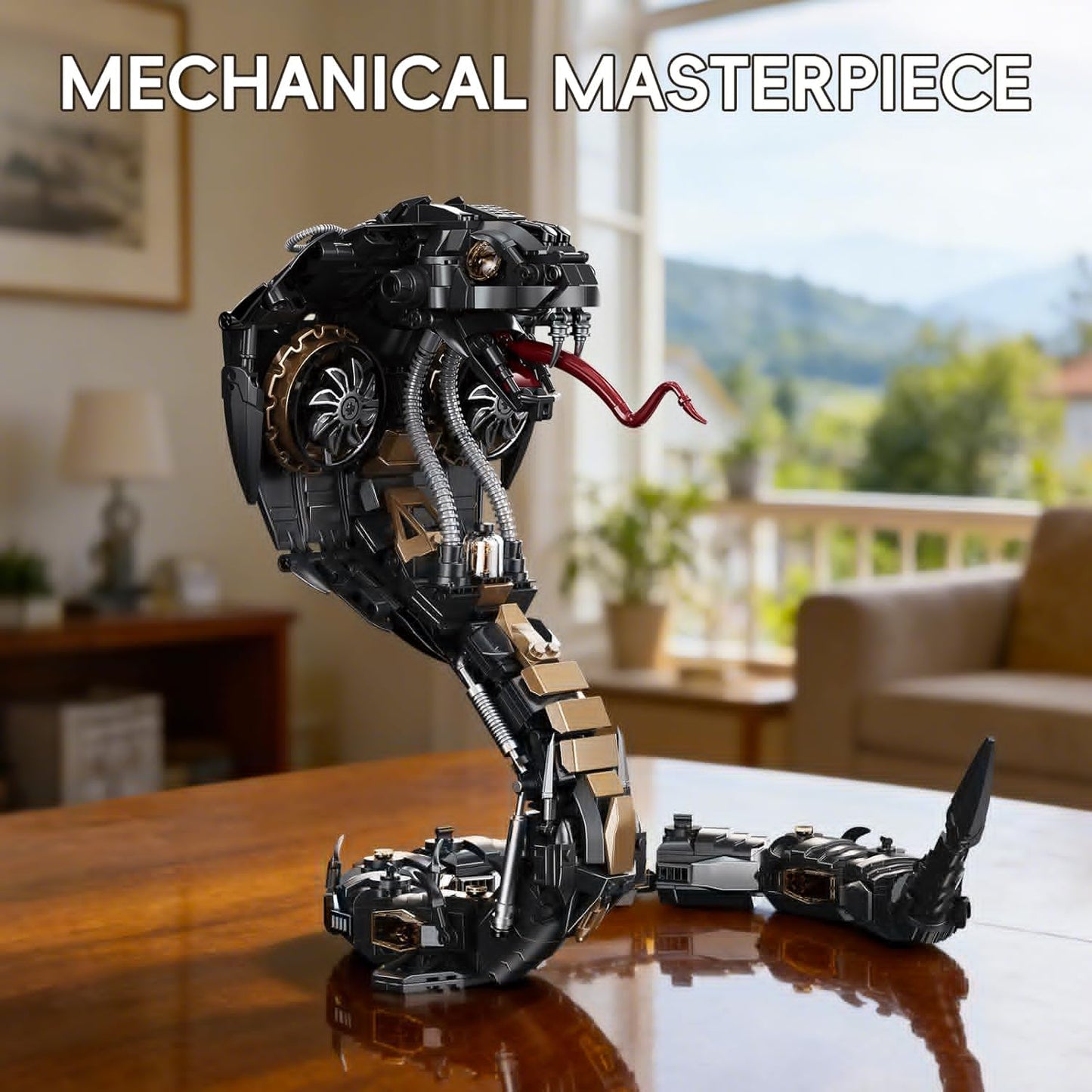 Mechanical Seahorse Building Set Steampunk Ocean Animal Model Kit Articulated Sea Creature Construction Toy Gift for Marine Life Enthusiasts for Adults Teens 1003 Pieces