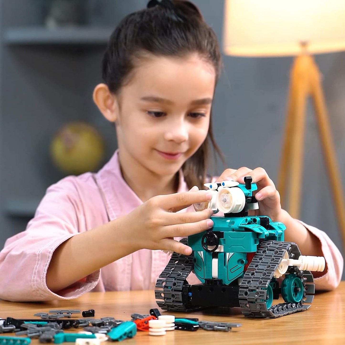 IQKidz STEM Building Blocks Kit for Kids - 2 in 1 Remote Control Race Car and Robot Toy, Great Gift for Boys, Teens Age 6 7 8-12+ Year Old Who Love Engineering and RC Sports Car Toys
