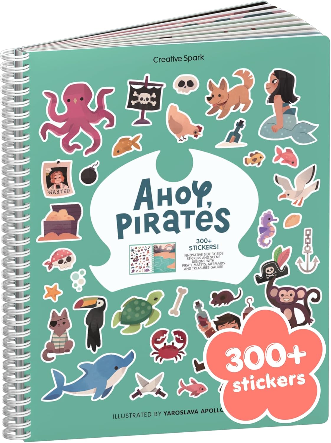 Animals Habitat 500+ Kids Sticker Book by Cupkin Toddler Airplane Travel Activity Coloring and Sticker Book, Road Trip Essentials, 12 Coloring Pages + 12 Scenes for Ages 2–8 Years - Colors B