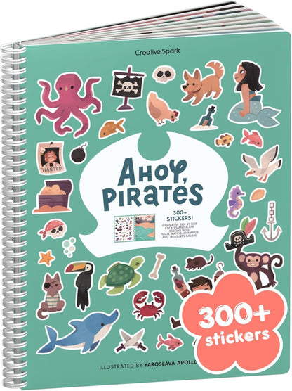 Animals Habitat 500+ Kids Sticker Book by Cupkin Toddler Airplane Travel Activity Coloring and Sticker Book, Road Trip Essentials, 12 Coloring Pages + 12 Scenes for Ages 2–8 Years - Colors B