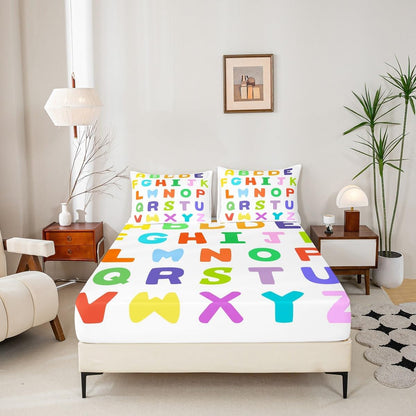 Chemistry Bed Sheets for Kids Teens Girls Boys,Chemical Experiment Fitted Sheet Twin,Science Themed Sheets for Math Lovers,Chemistry Lab Bedding Set,White and Black