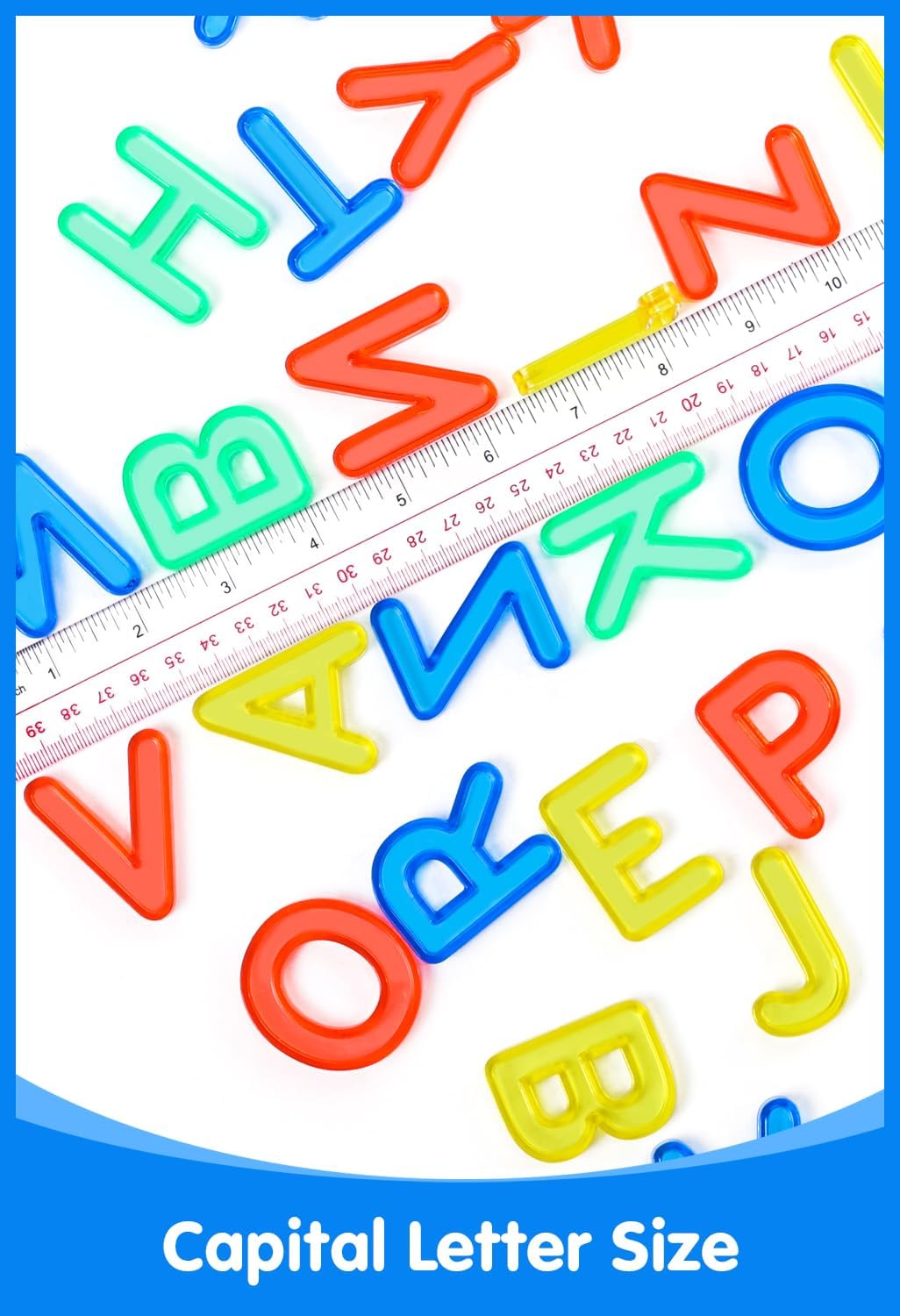 78 Pcs Translucent Lowercase Letters - Plastic Alphabet Letters - Light Table Play and Early Learning Manipulatives
