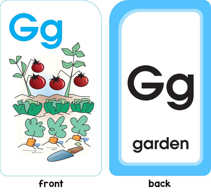 School Zone Alphabet Fun Flash Cards: 56 Cards, Preschool, Kindergarten, ABCs, Uppercase and Lowercase Letters, Spelling, Ages 4 to 6