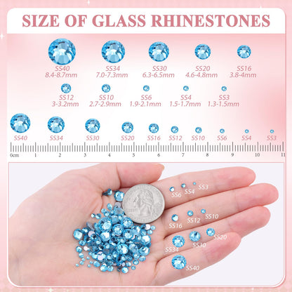 5000PCS SS6/2mm Glass Crystal Rhinestones (Clear), Bedazzling Flatback Rhinestones for Crafting DIY Crafts Nail Art Makeup Decoration, Gems Diamond Charms for Tumbler Shoes Clothing Mug