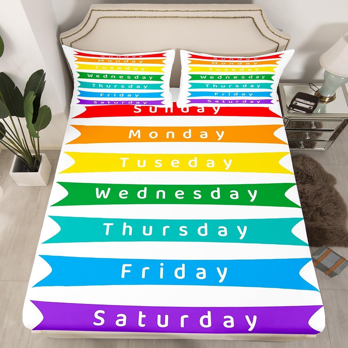Chemistry Bed Sheets for Kids Teens Girls Boys,Chemical Experiment Fitted Sheet Twin,Science Themed Sheets for Math Lovers,Chemistry Lab Bedding Set,White and Black