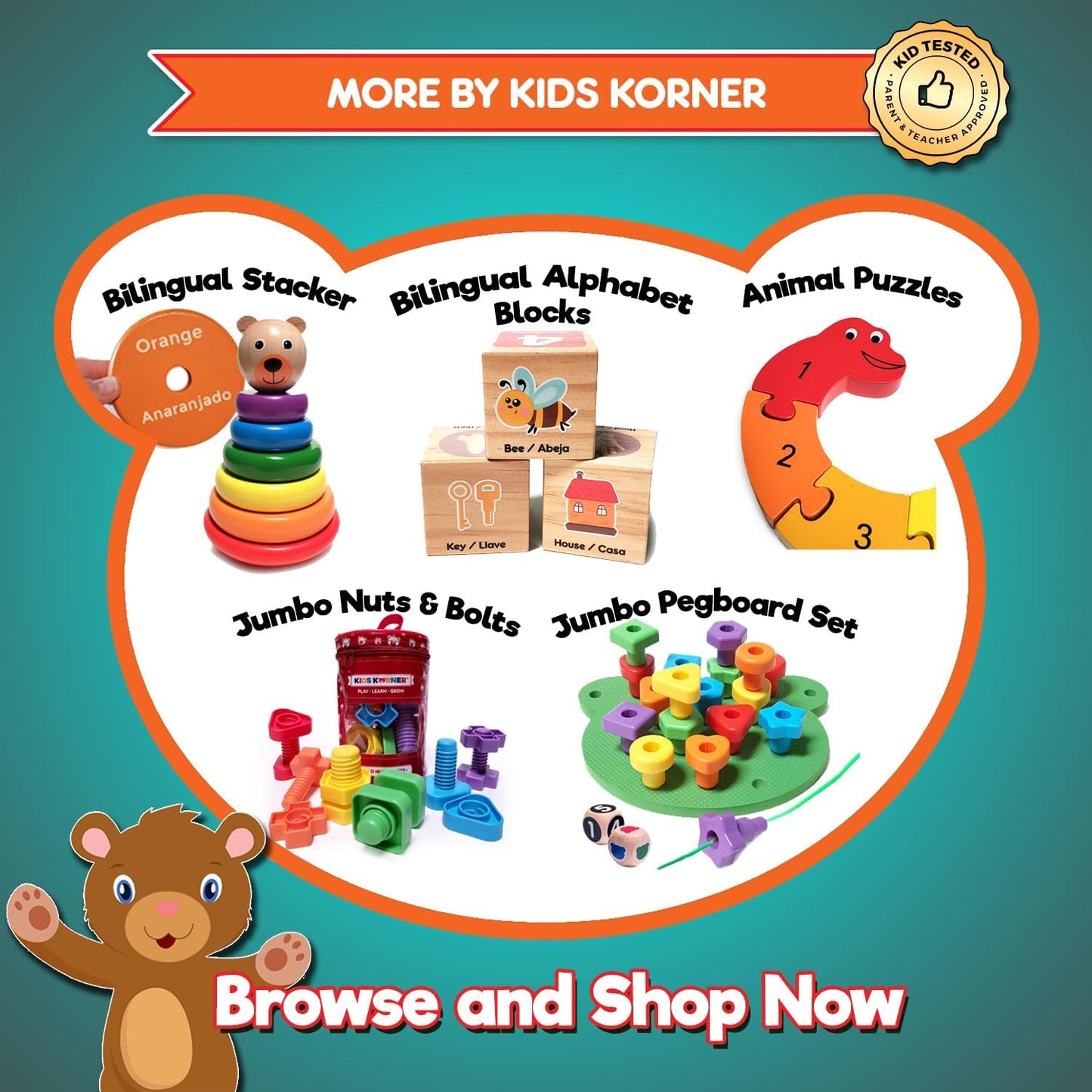 Deluxe Counting & Sorting Bears Game Set - Montessori Fine Motor Learning Jumbo Toys with Stacking Cups, 60 Preschool Math Manipulatives, 2 Toddler Games Dice, Toy Storage & Activities eBook