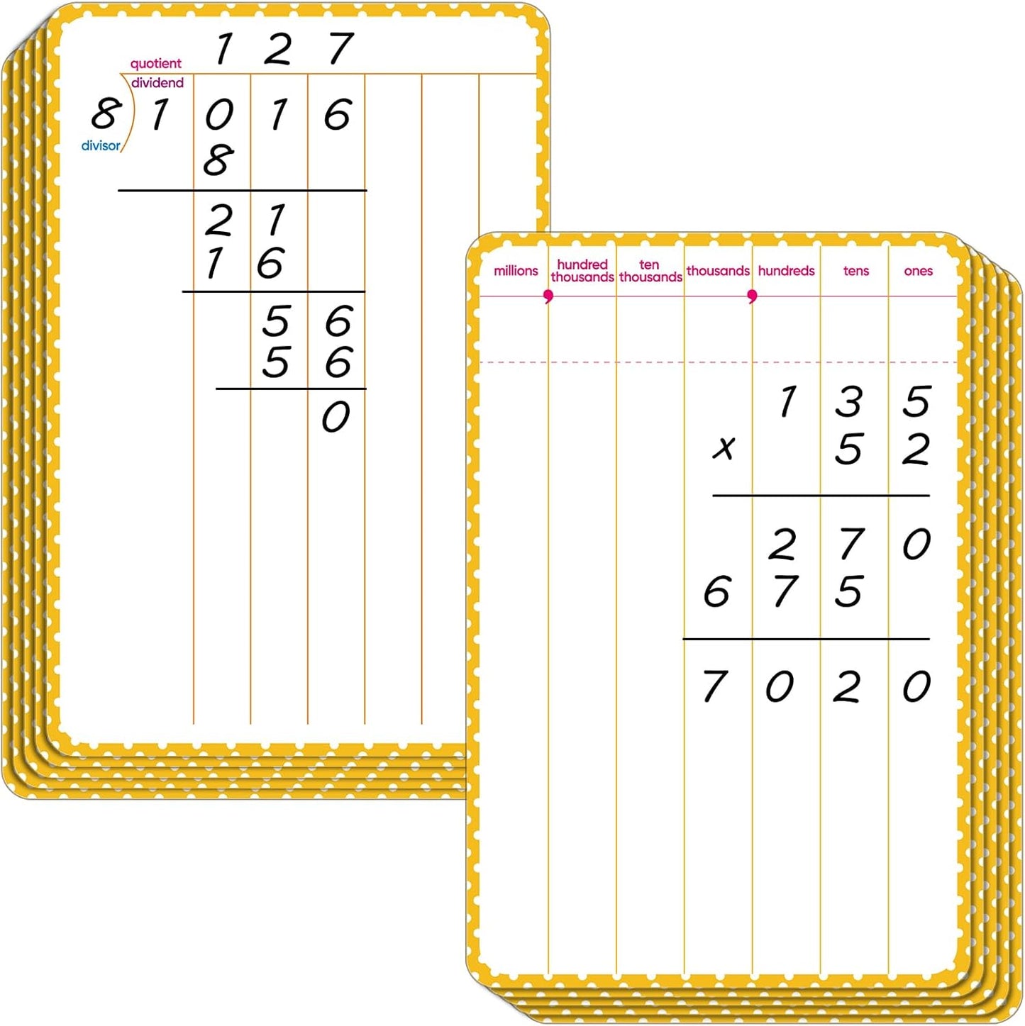 30 Packs Number Line Dry Erase Boards Cards, Double-Sided Writable & Erasable, 0-10 on One Side and 0-20 on the Other Side, Math Learning White Board Tool for Students, Classroom and Home (12” x 4”)