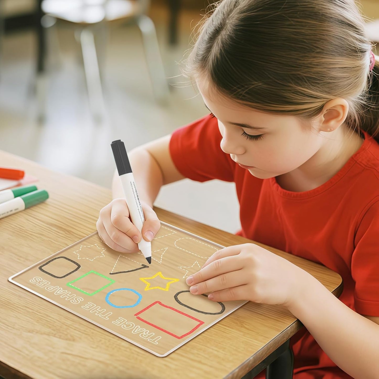 Personalized Name Acrylic Dry Erase Board Custom Engraved Handwriting Practice Board Customized Trace Boards Write Your Name Shape Letter Toys and Learning for Boys Girls