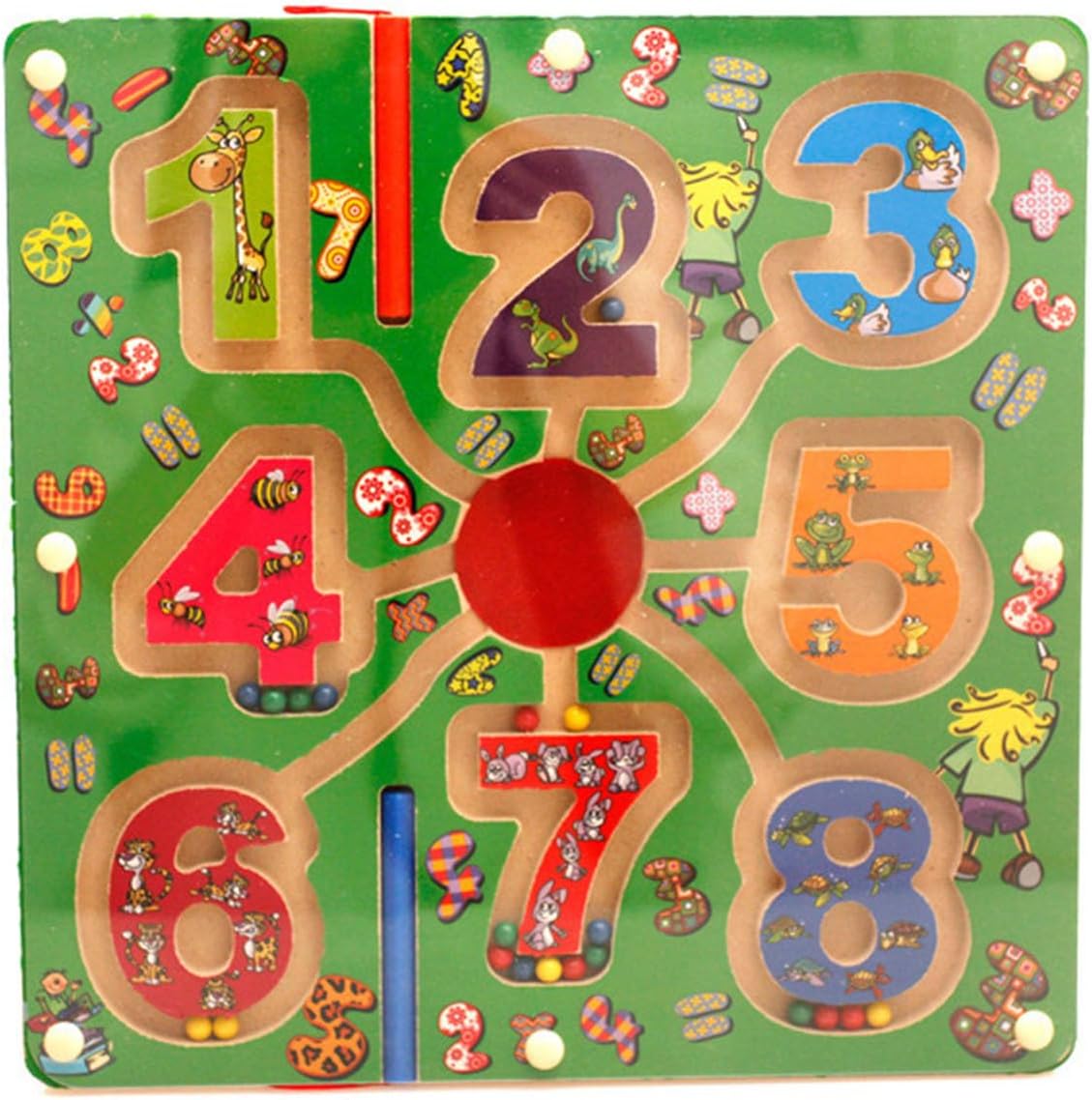 Montessori Magnetic Pen Maze Toy, Annular Magnetic Maze Puzzle,Model b