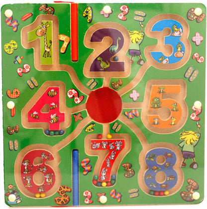 Montessori Magnetic Pen Maze Toy, Annular Magnetic Maze Puzzle,Model b