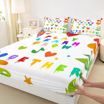 Chemistry Bed Sheets for Kids Teens Girls Boys,Chemical Experiment Fitted Sheet Twin,Science Themed Sheets for Math Lovers,Chemistry Lab Bedding Set,White and Black
