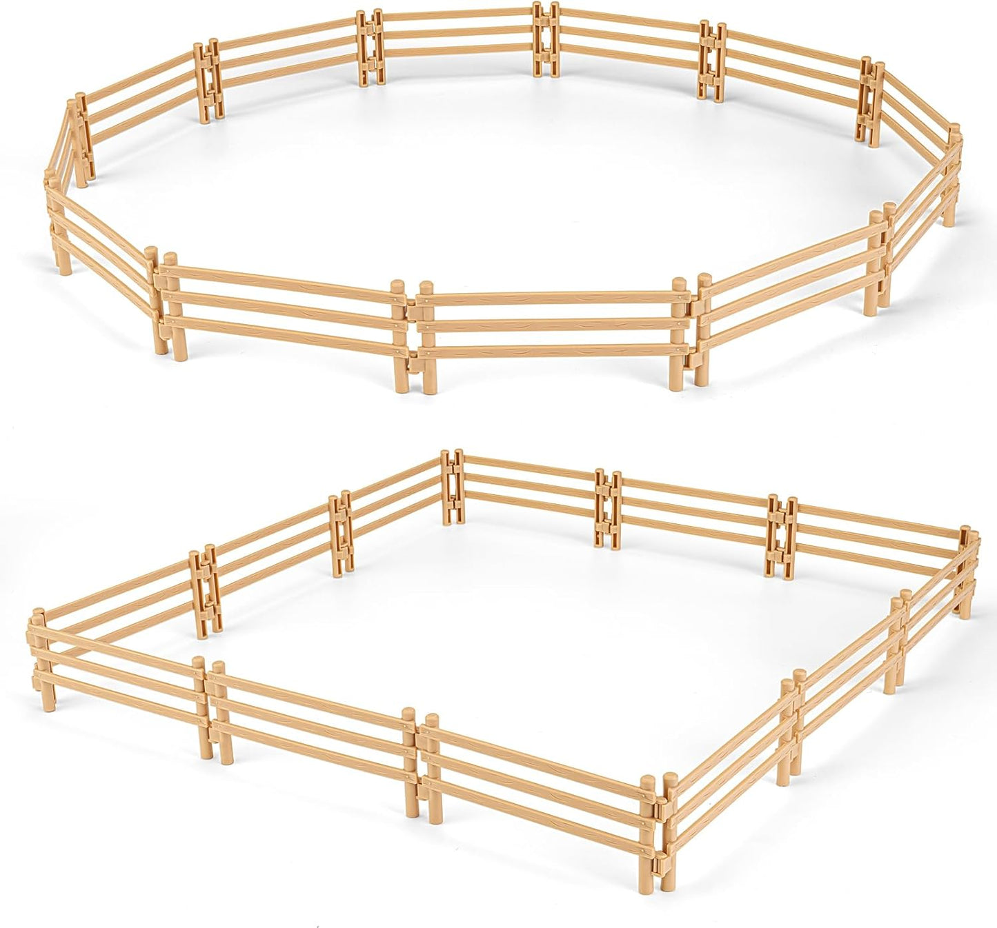 24PCS Farm Ranch Animal Fence Corral Toys for Kids Age 3-5 5-7 4-8 Years Olds Boys Girls, Educational Farm Animal Cake Toppers for Toddlers 3 4 5 6 7 8 9 10