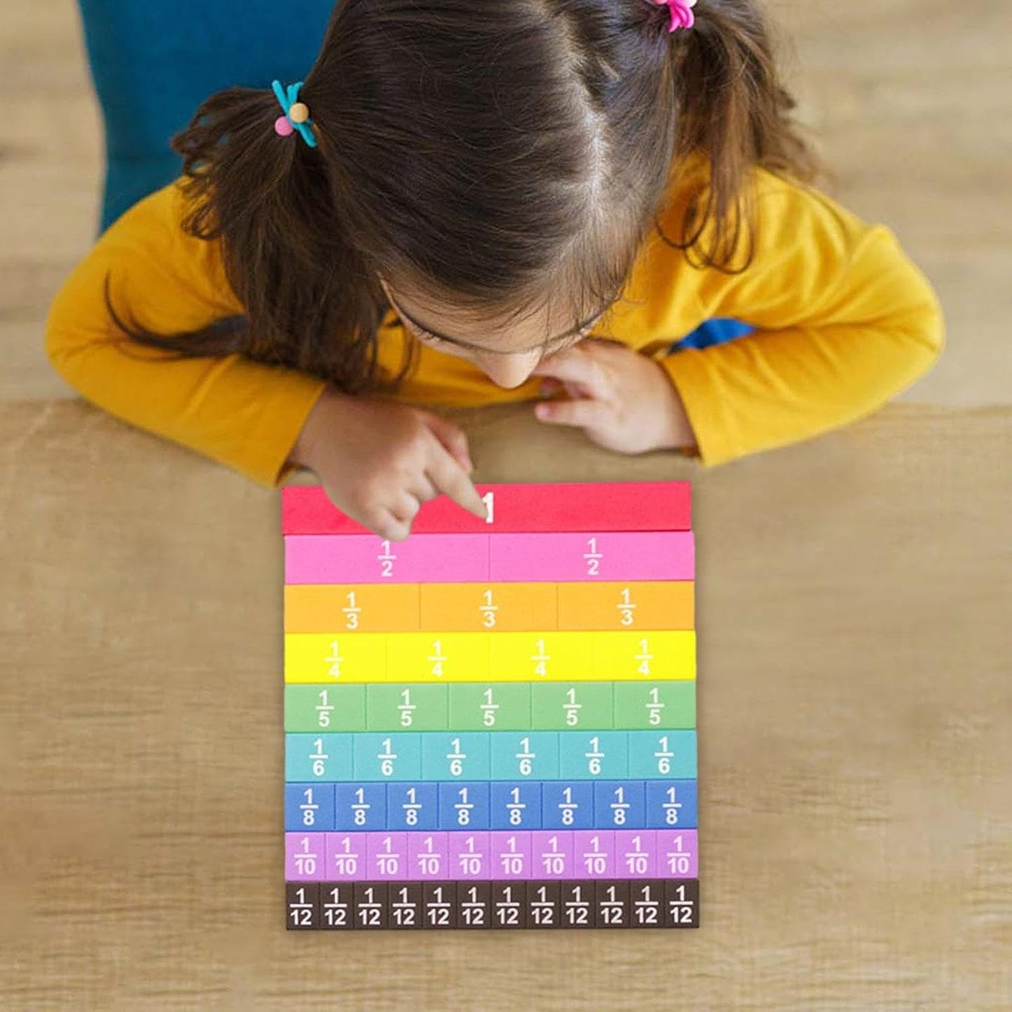 51 Pieces Fraction Strips Learn Fraction Equivalence Math Materials for for 2ND 3rd 4TH and 5TH Grade Math Manipulatives