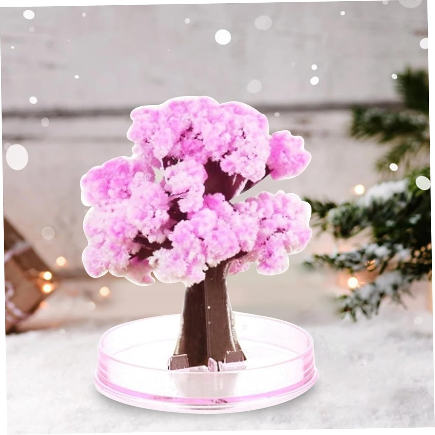 Mini Crystal Growing Kit, Christmas Tree Funny Educational DIY Crystal Paper Christmas Tree Toys, Desk Decor for Kids on Birthday, Style 2