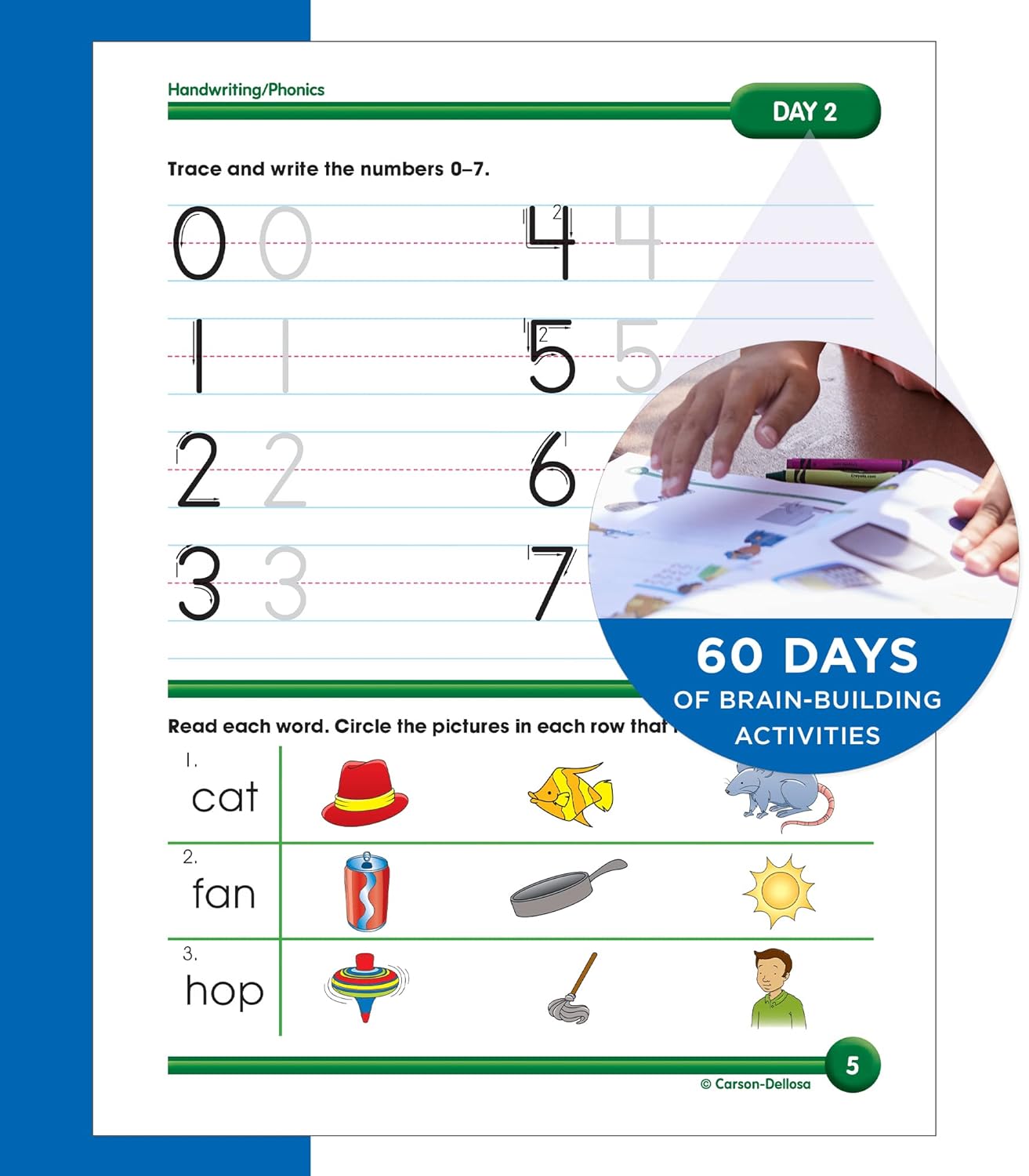 Summer Bridge Activities Kindergarten to 1st Grade Workbooks, Activity Book Ages 4-6 With Math, Phonics, Science, Social Studies, Writing Practice, Fitness, Flash Cards, Stickers, and More (Volume 2)