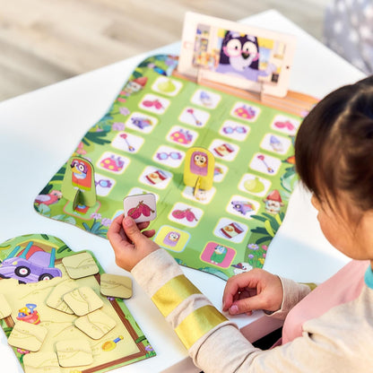 Bluey Shopping List Game, Join Bluey, Bingo, Bandit & Chilli On A Fun Supermarket Adventure, Race to Fill Your Trolley in This Fun Memory and Matching Game, for Ages 3+, 2-4 Players