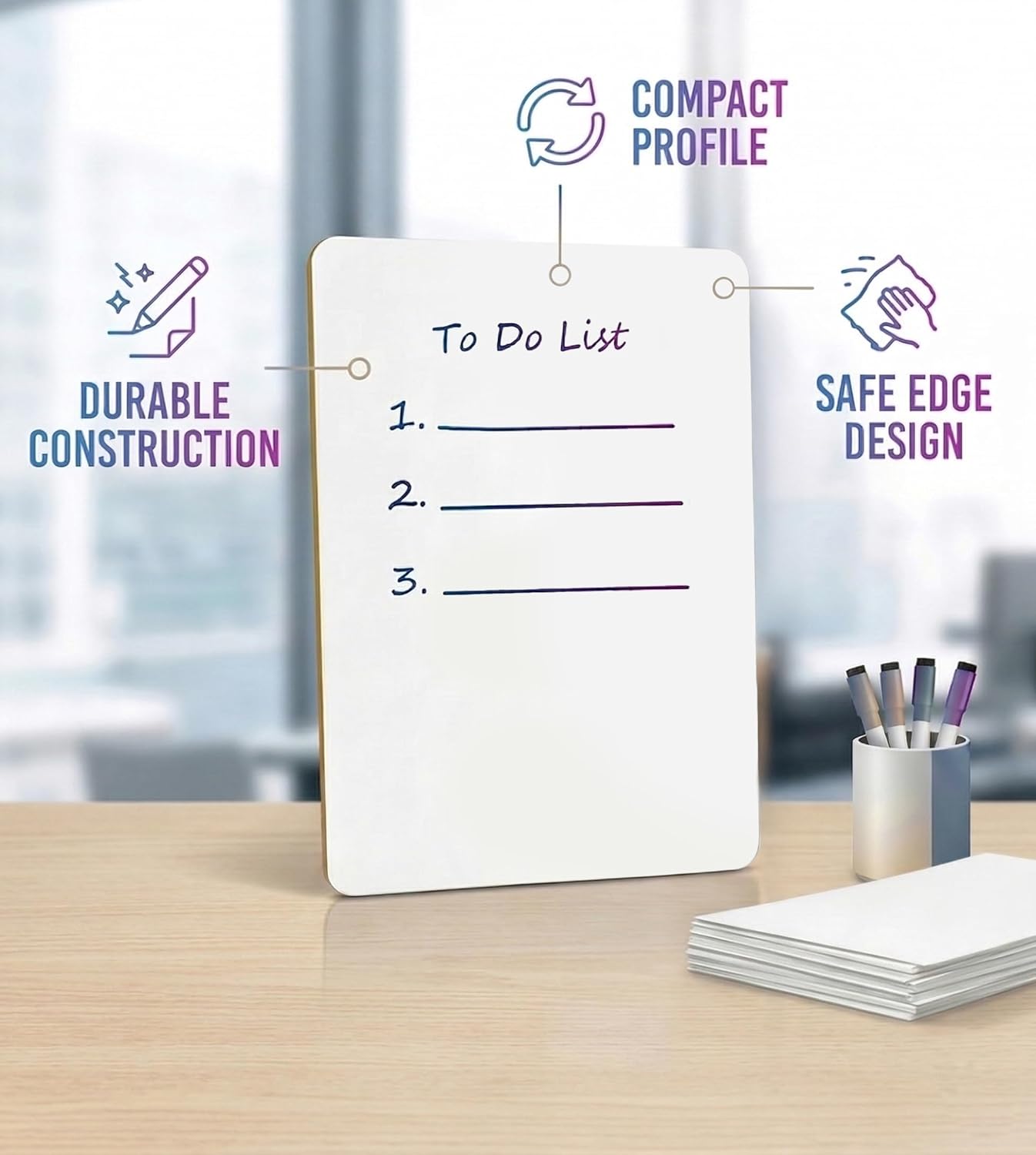 Small White Board 9X12, Small Dry Erase Board 2 Pack Whiteboard Dry Erase Double Sided with Lines Mini Whiteboard, Lapboard Ideal for Homeschool, Office, Classroom White Boards for Kids