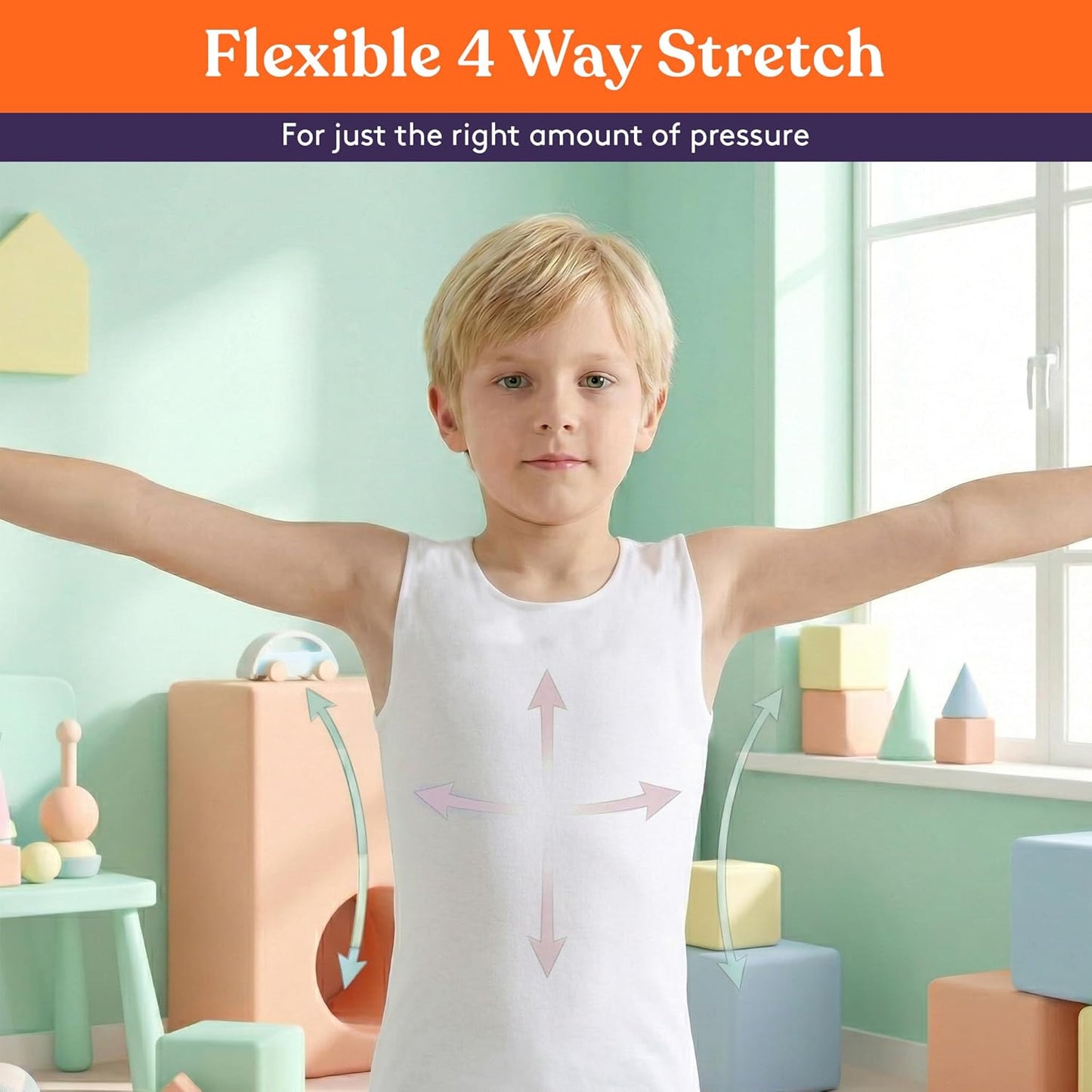 Special Supplies Kids Compression Undershirt – Seamless Deep Pressure Sensory for Focus - Breathable Sensory Shirt