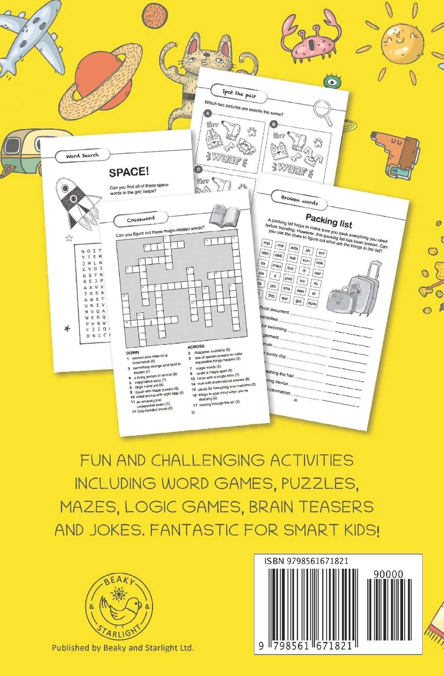 Awesome Games for Smart Kids: Fun puzzles, word games, and brain teasers. Activity book for ages 9-12.