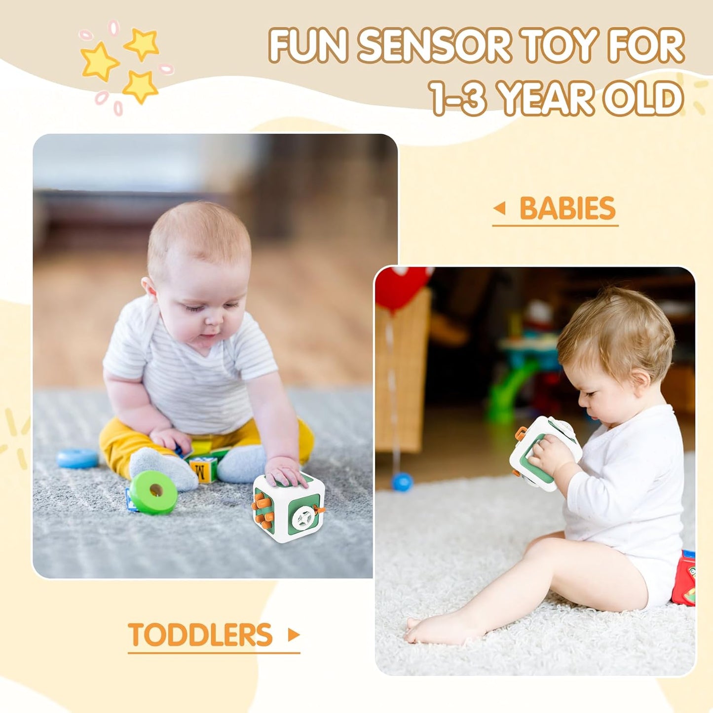 Toys for 1 Year Old Boy Girl, Montessori Busy Board Busy Cube, Travel Toys for Toddlers 1-3, 1 Year Old Girl Boy Gifts, Easter Basket Stuffers for Toddler