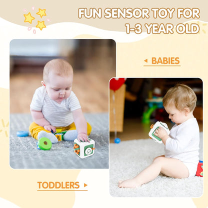 Toys for 1 Year Old Boy Girl, Montessori Busy Board Busy Cube, Travel Toys for Toddlers 1-3, 1 Year Old Girl Boy Gifts, Easter Basket Stuffers for Toddler