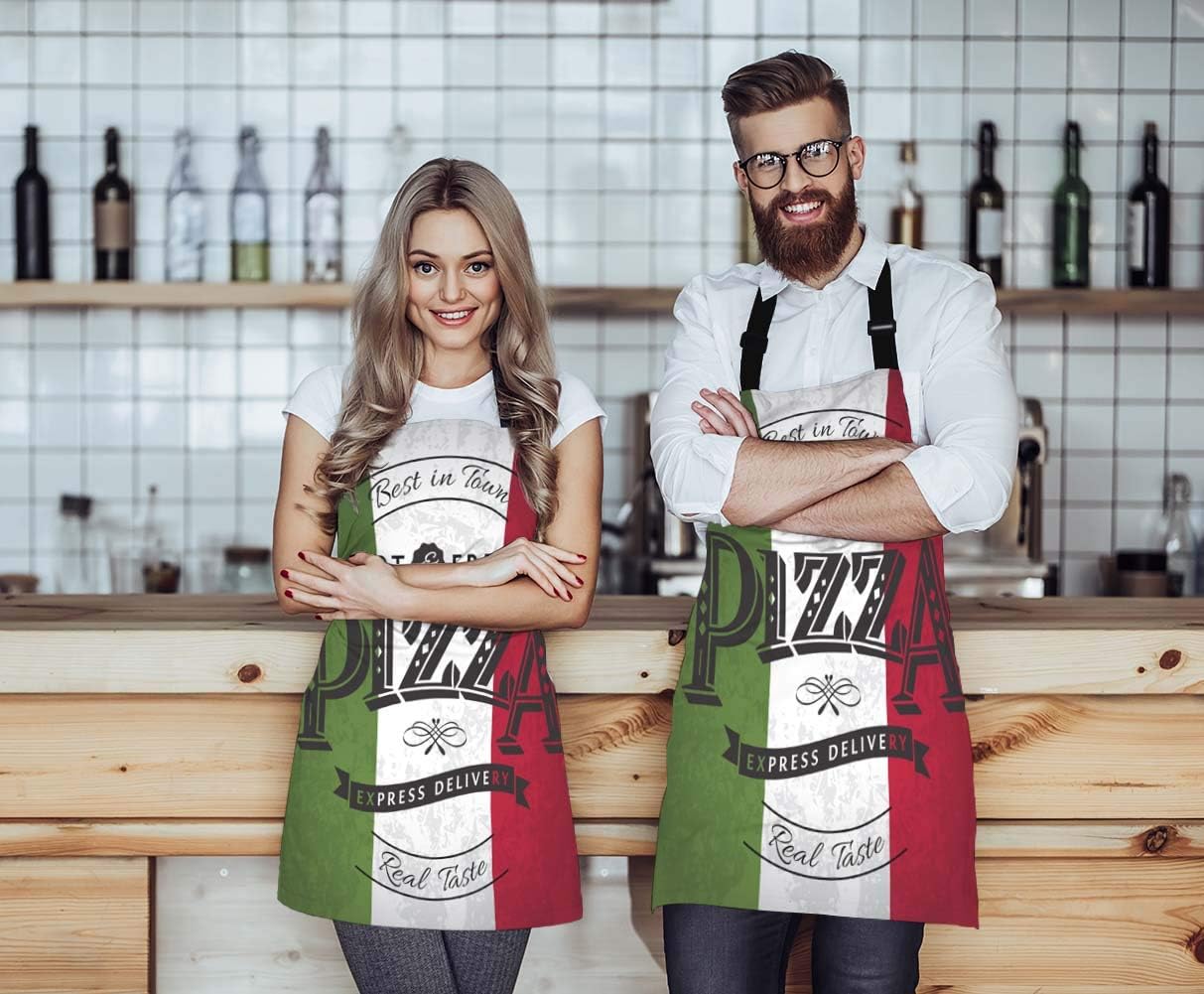 WONDERTIFY Science Education Sketch Apron,Laboratory Chemistry Book Equation Loupe Beaker Flask Glass Bib Apron with Adjustable Neck for Men Women,Suitable for Kitchen Cooking Chef Grill Bistro Apron
