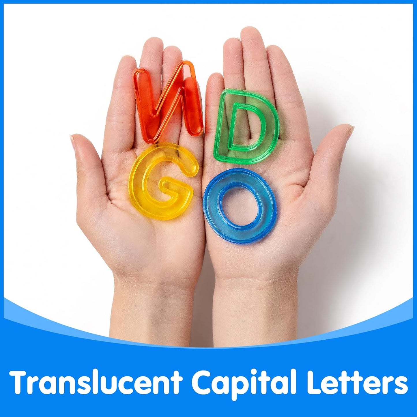 66 Pcs Translucent Letters and Numbers – Light Table Toys, Manipulatives and Accessories for Enhanced Learning & Fun
