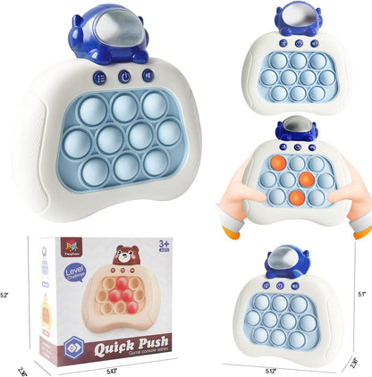 Intoypad Pop The Target! Handheld Speed Push Game Machine: A Fun Multiplayer Game for Family. Sensory Fidget Toy Christmas Toys Gifts for 6 7 8 9 10 11 12 Years Old Kids Road Trip Car Games Light Blue