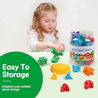USATDD Matching Eggs for Toddlers Montessori Geometric Eggs Color & Shape Recognition Toy, Fine Motor Skills Shape Sorter Puzzle, Easter Eggs Toys Gifts for Kids, Easter Basket Stuffers