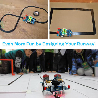 MiOYOOW Line Following Robot Car Kit, Beginners Smart Car Soldering Practice Kit STEM Educational Electronics Soldering Projects for School and Home Learning