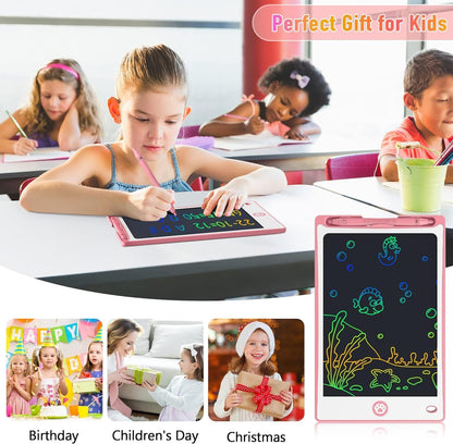 Hockvill LCD Writing Tablet for Kids 16 Inch, Toys for Girls Boys Drawing Pad for 3 4 5 6 7 Year Old Kids Toys, Christmas Birthday Gift for Kids, Toddler Doodle Board Travel Essentials - Pink