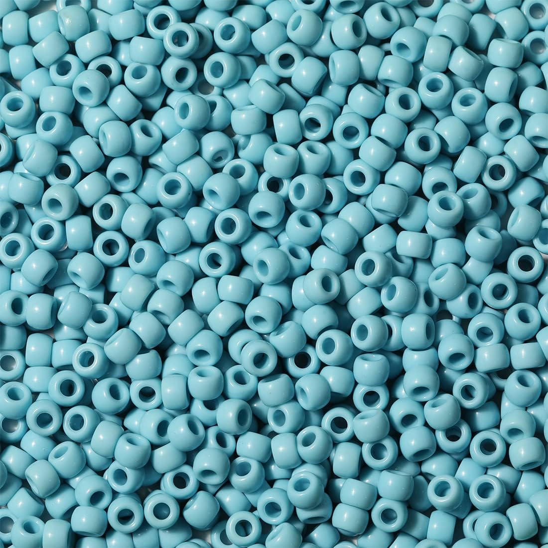 Bala&Fillic 6x9mm Army Green Pony Beads with Smooth Surface 1000pcs Crayon Color Craft Beads (Army Green)