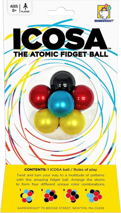 Brainteaser Puzzle for Kids & Adults, Brainwright Icosa Atomic Puzzle Ball, 3D Puzzle Game, Travel Games, STEM Toys, Family Games, Brain Games for Kids 8-12