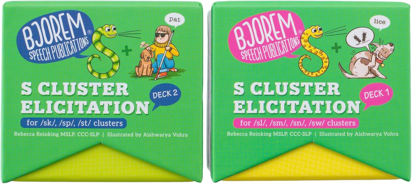 Bjorem Speech® S Cluster Elicitation for Teaching S Blends or Clusters to Children in Speech Therapy